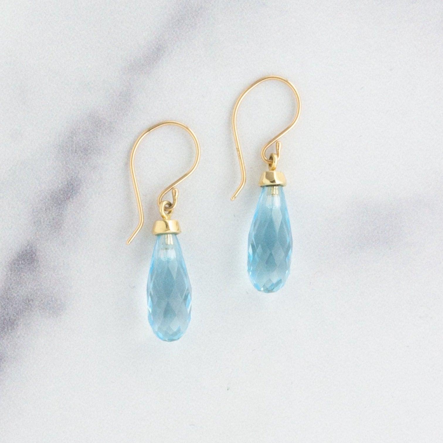 Blue hot sale topaz earrings