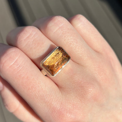 Sterling & 14K Gold Imperial Topaz Ring