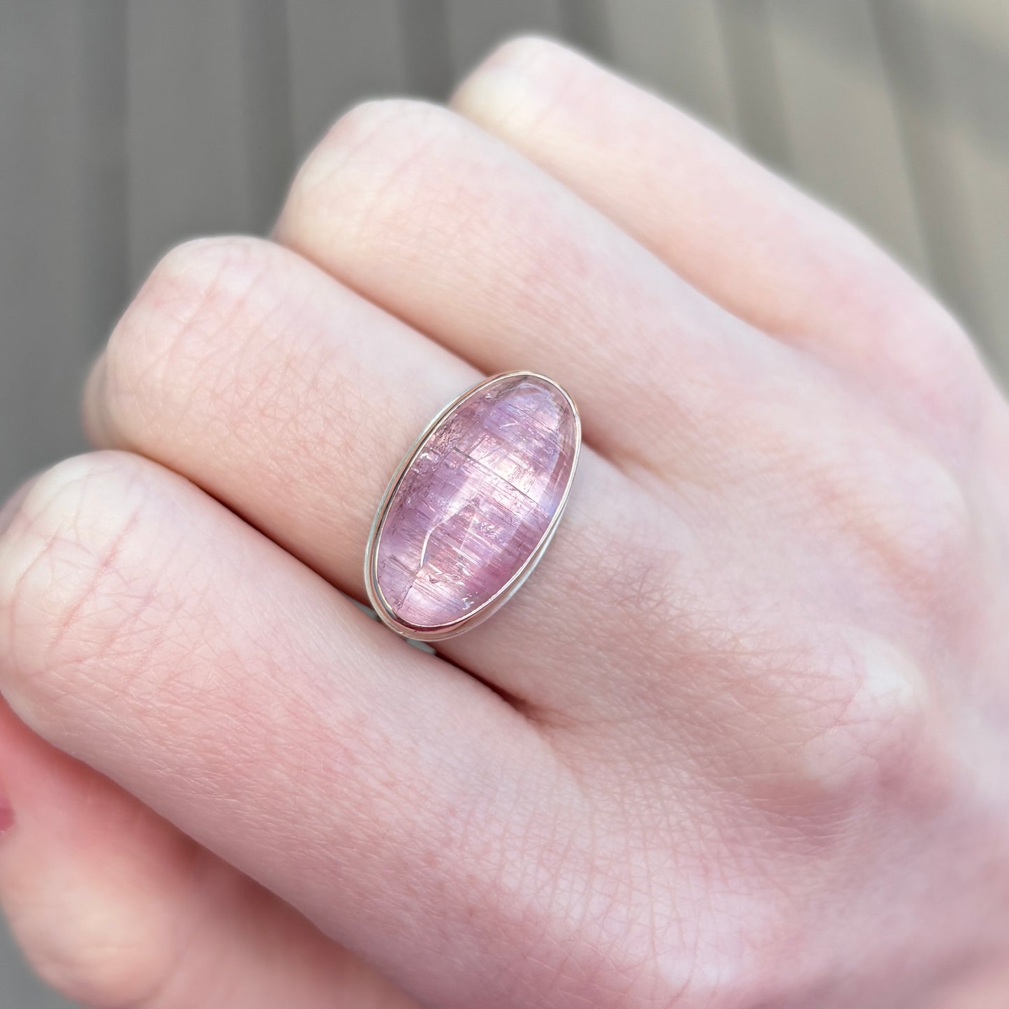 Sterling & 14K Rose Gold Cat's Eye Tourmaline Ring