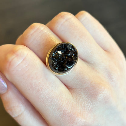 Sterling & 14K Gold Andradite Ring