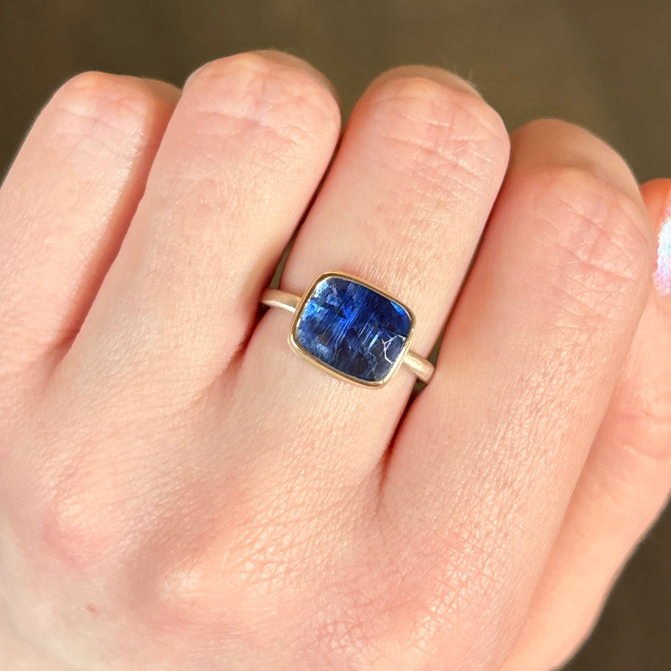 Sterling & 14K Gold Kyanite Ring