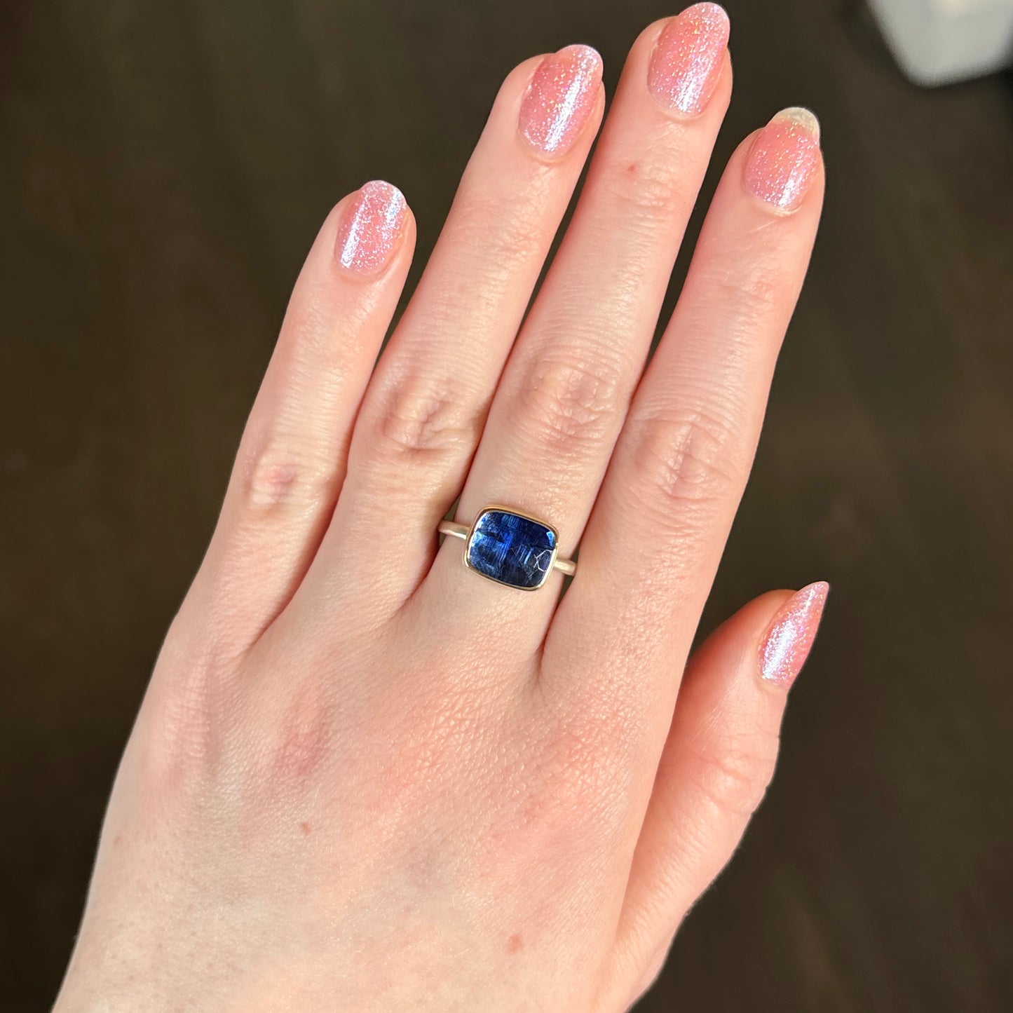 Sterling & 14K Gold Kyanite Ring