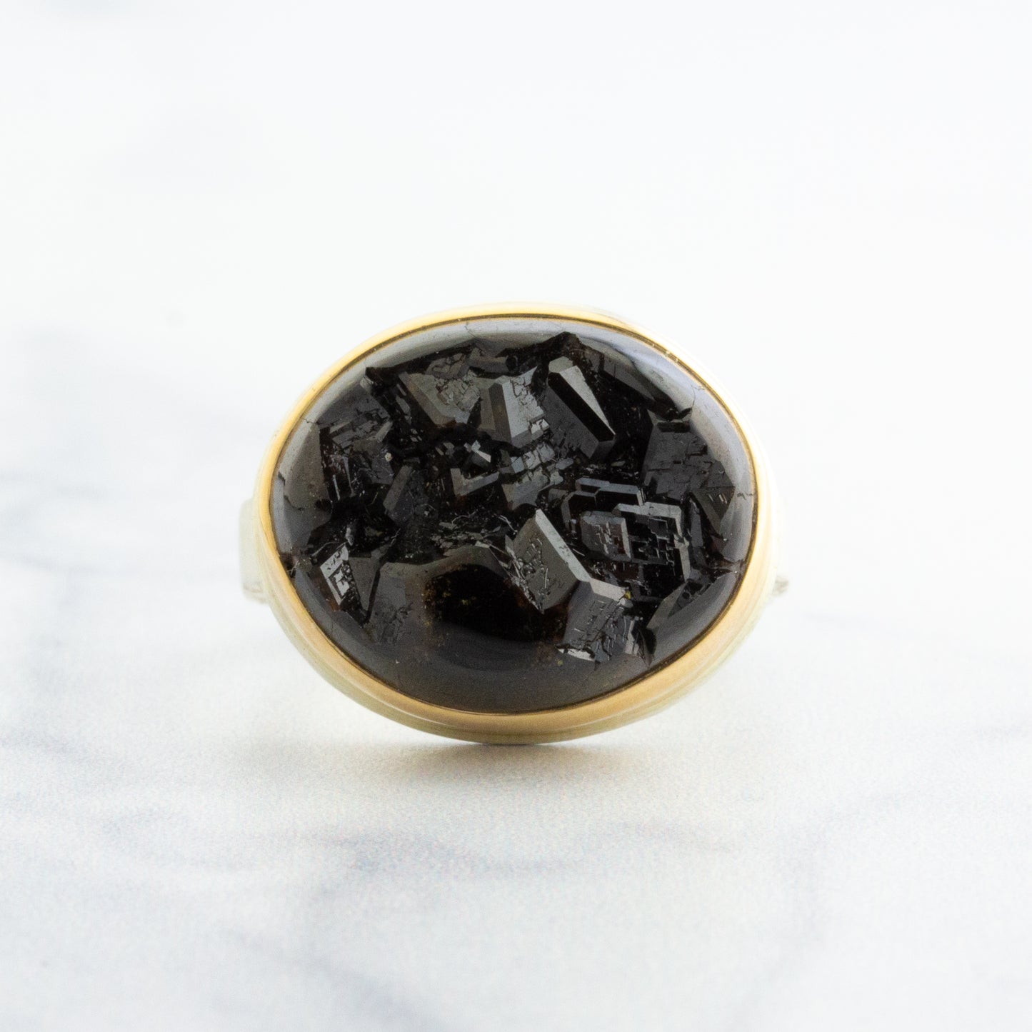 Sterling & 14K Gold Andradite Ring