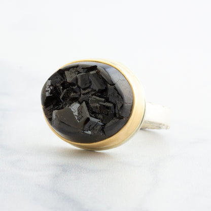 Sterling & 14K Gold Andradite Ring