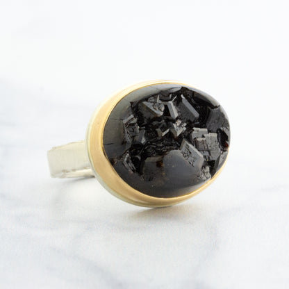 Sterling & 14K Gold Andradite Ring