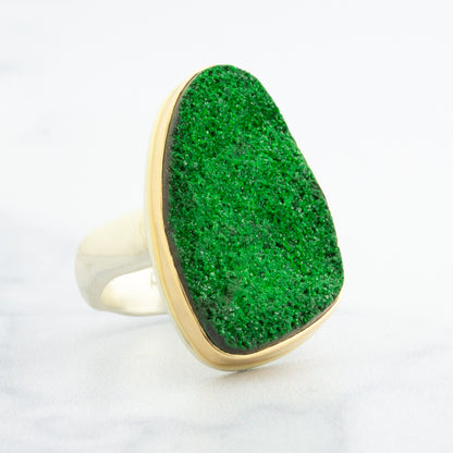 Sterling & 14K Gold Uvarovite Ring