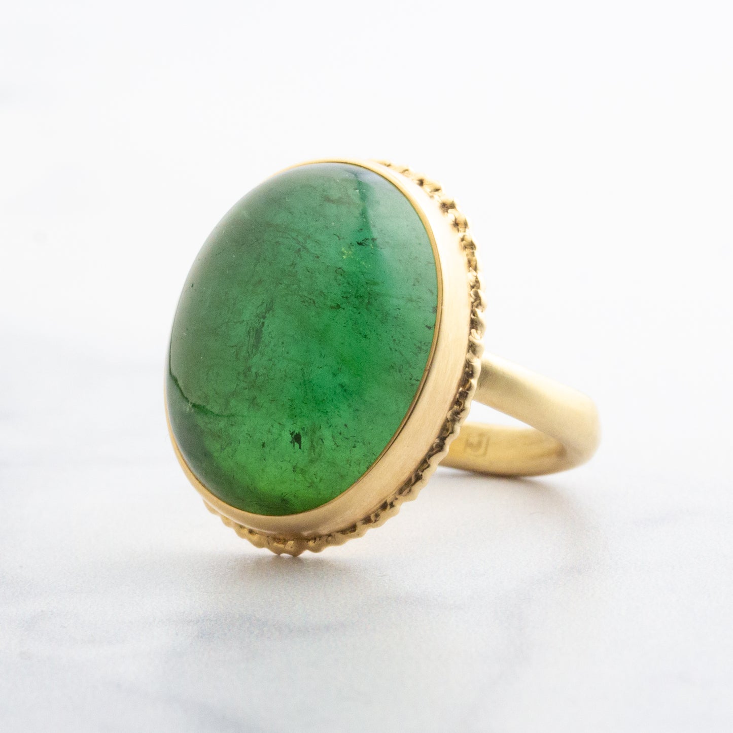 14K Gold Green Tourmaline Ring