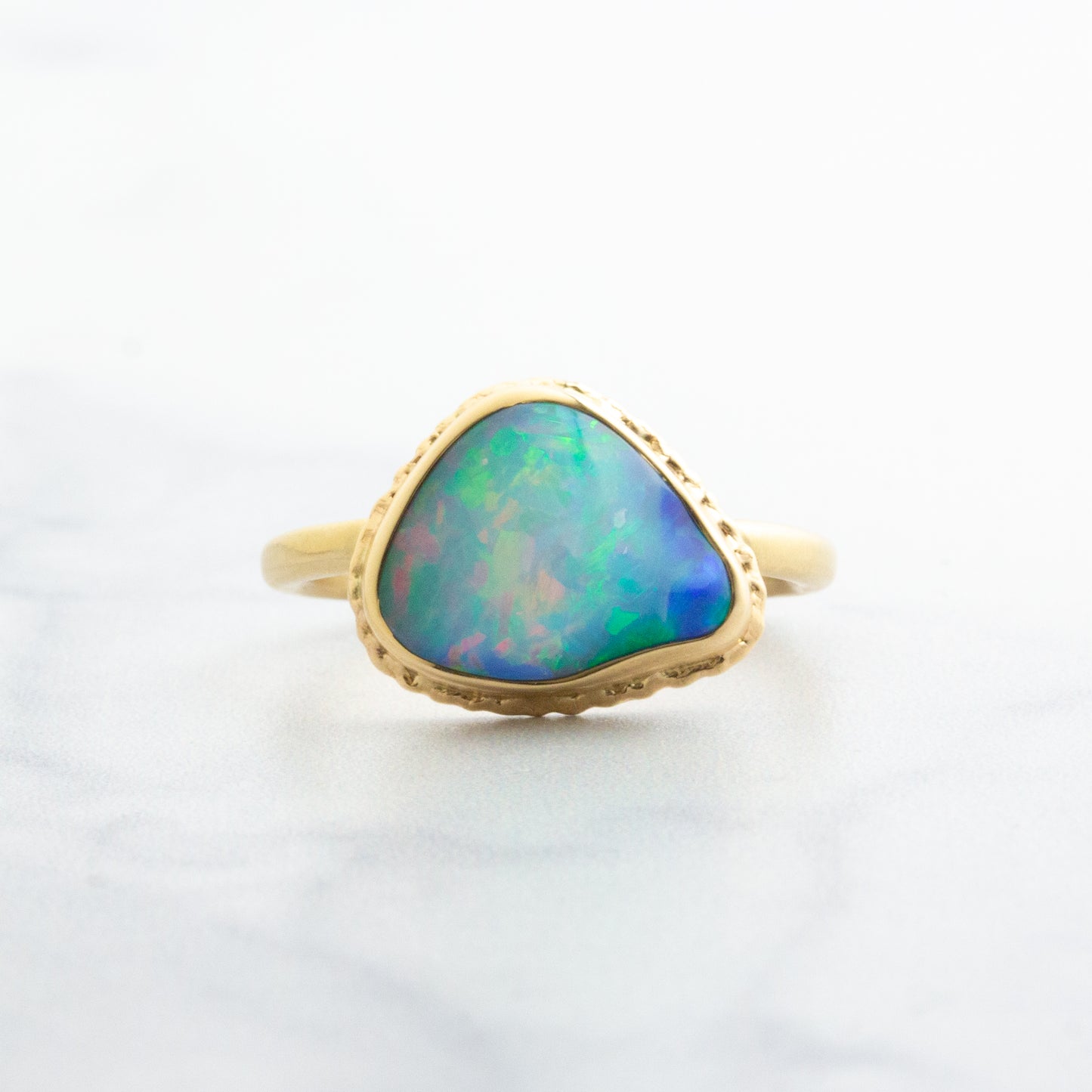 14K Gold Australian Opal Ring