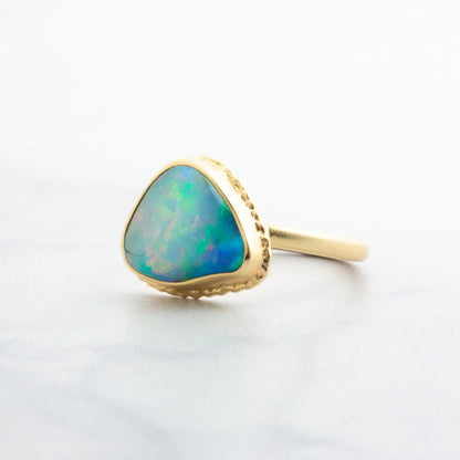 14K Gold Australian Opal Ring