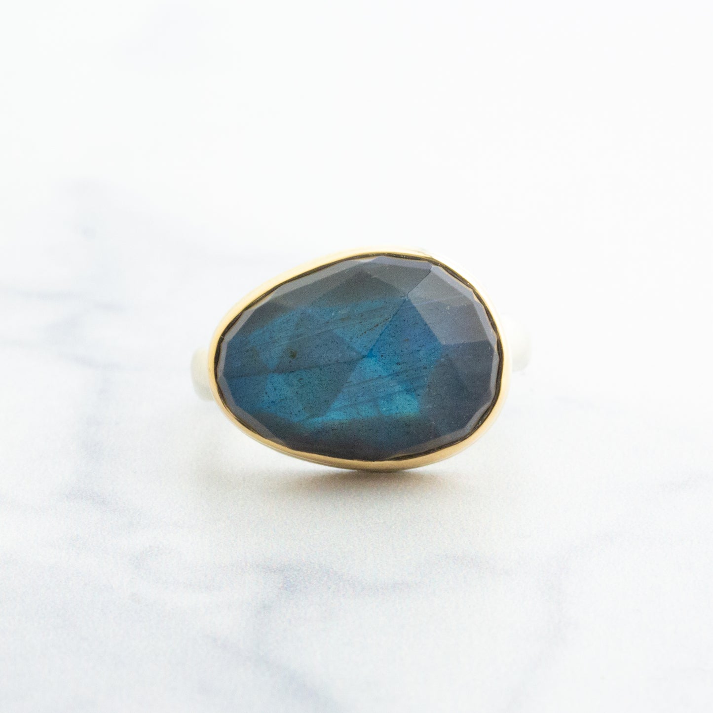 Sterling & 14K Gold Labradorite Ring