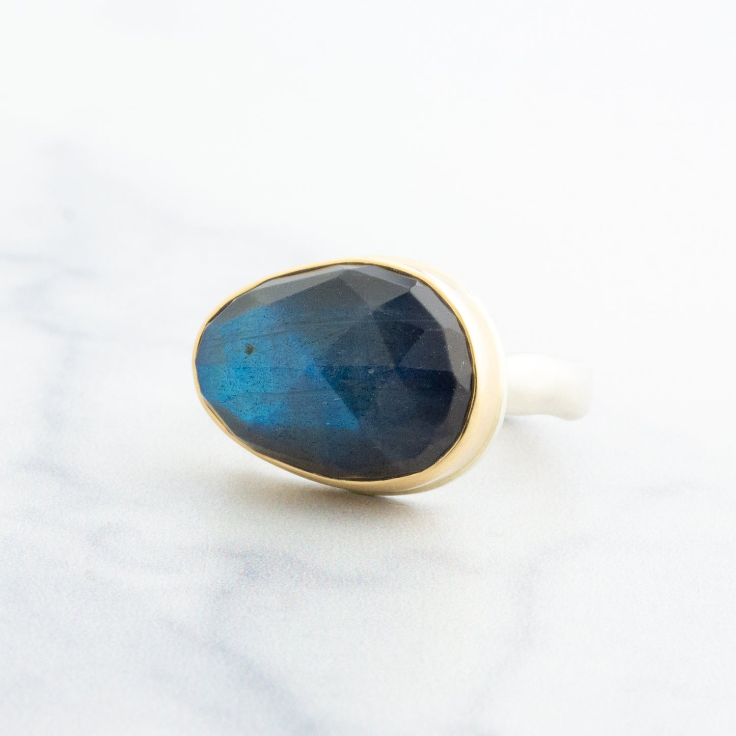 Sterling & 14K Gold Labradorite Ring