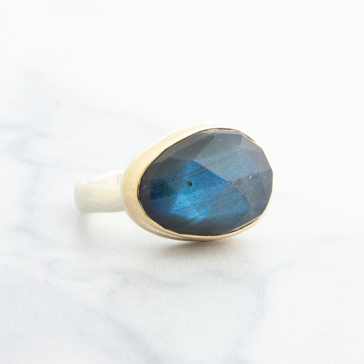 Sterling & 14K Gold Labradorite Ring