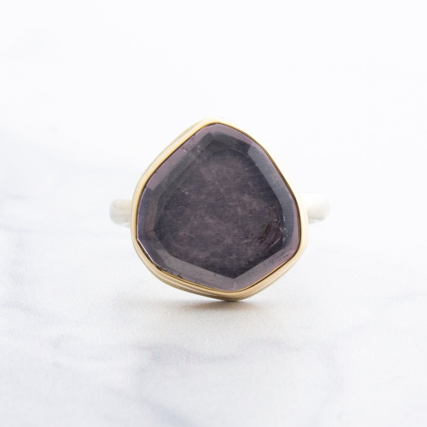 Sterling & 14K Gold Purple Tourmaline Ring