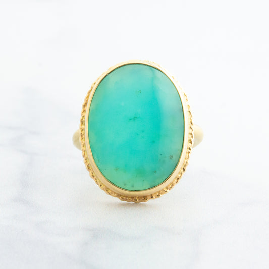 14K Gold Peruvian Opal Ring