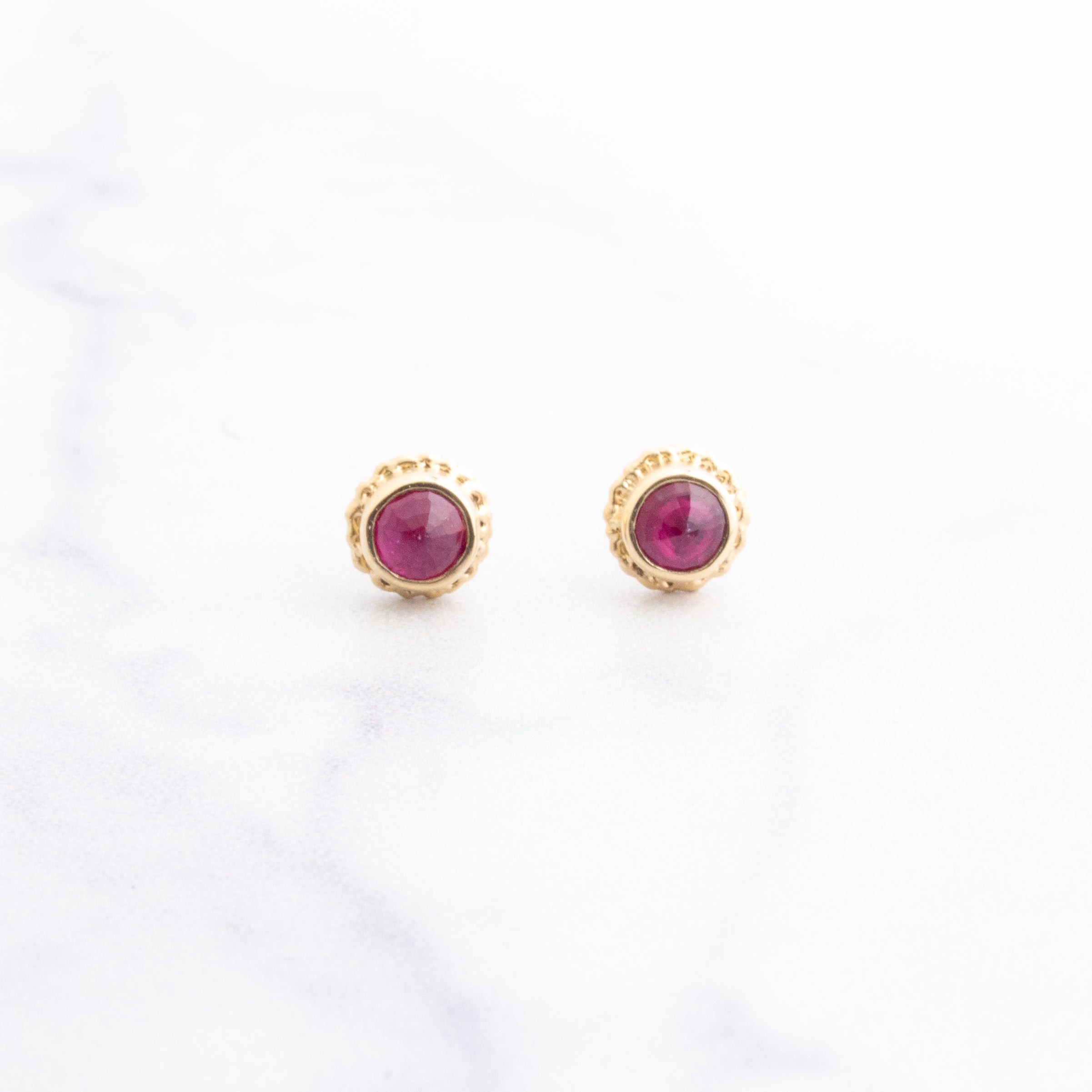 Ruby sale post earrings