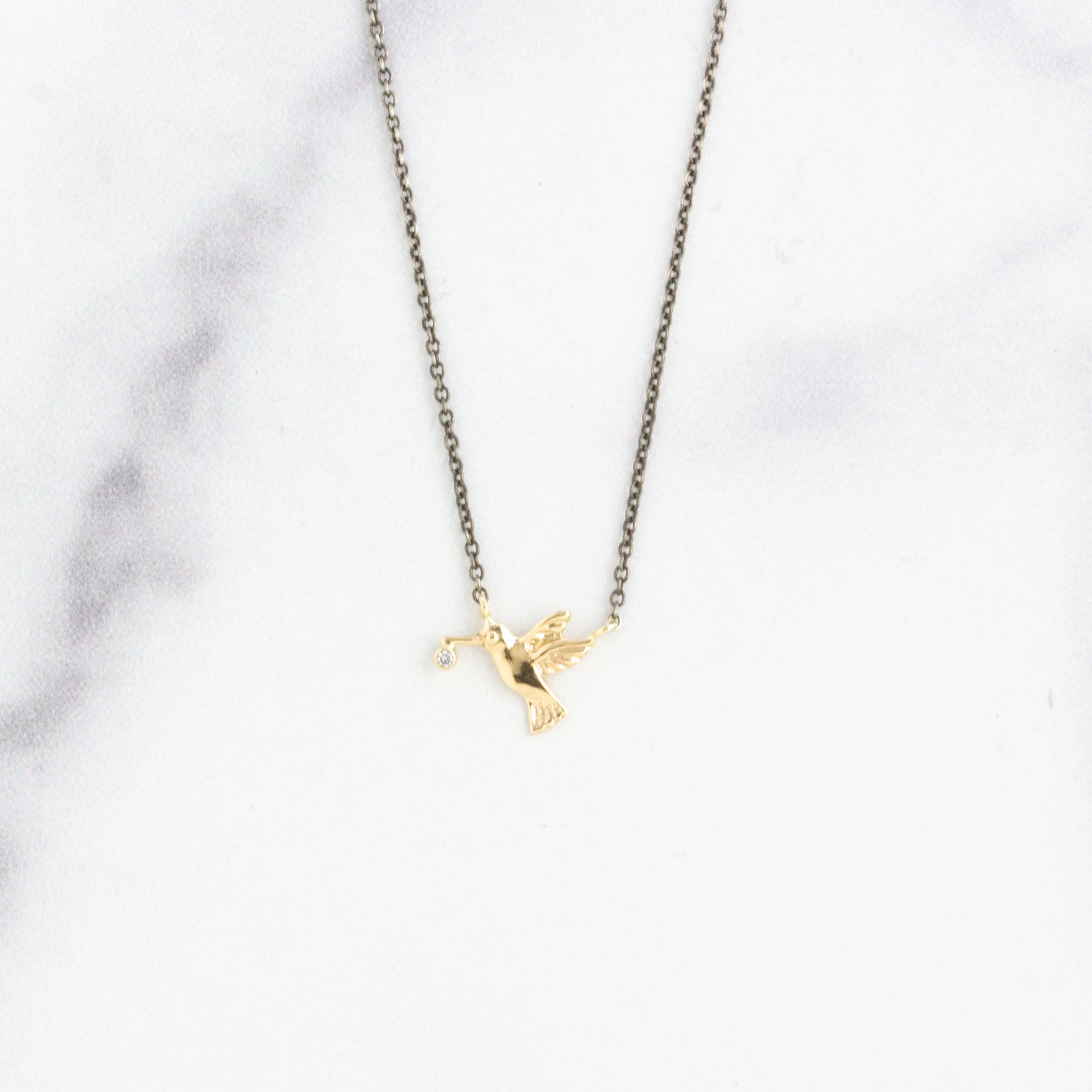 14K Solid Gold Hummingbird Necklace, Personalized Humming Bird Pendant,  Jewelry, Real - Yahoo Shopping
