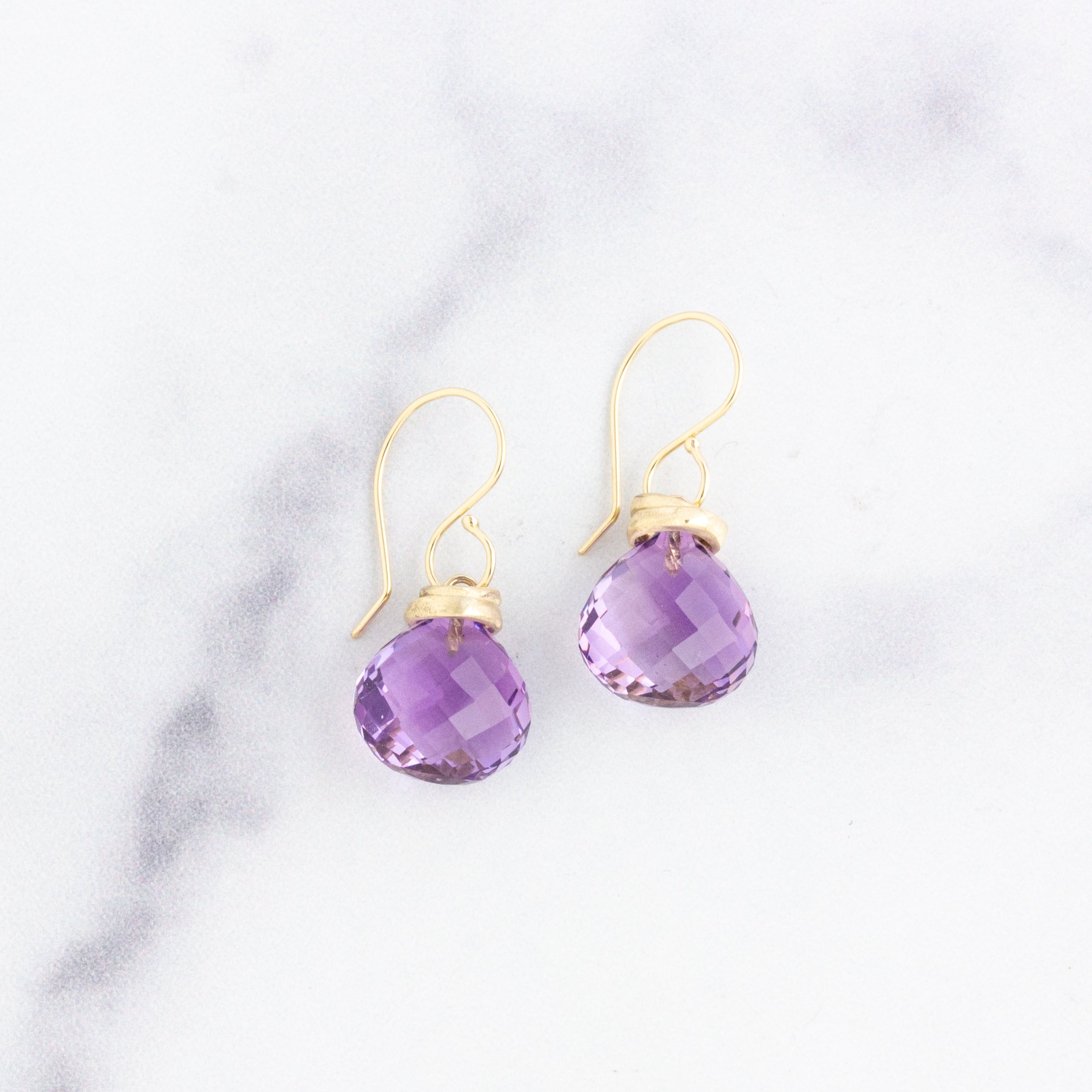 14k gold deals amethyst earrings