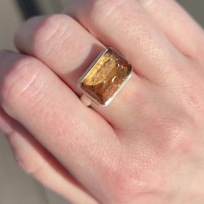 Sterling & 14K Gold Imperial Topaz Ring