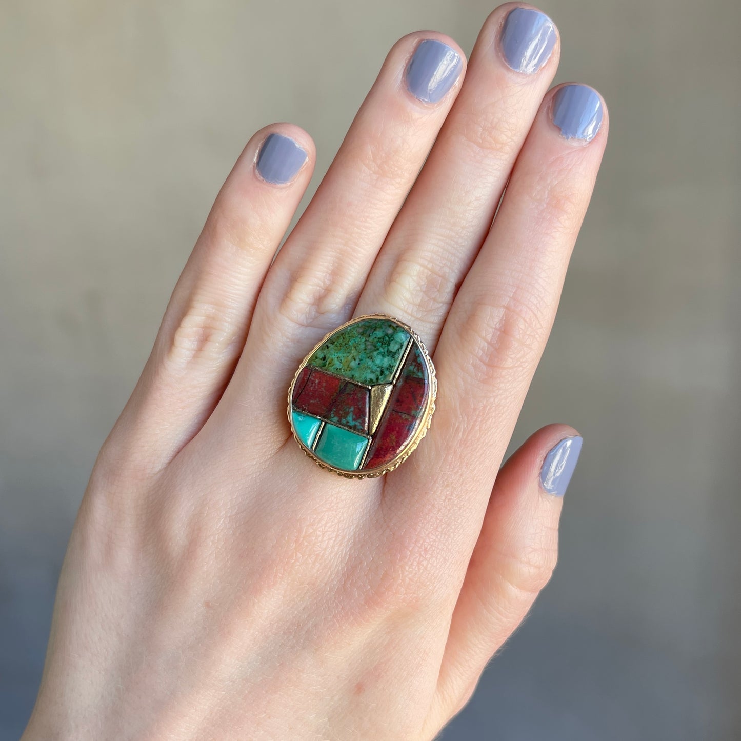 18K Golden Fusion Cuprite Ring