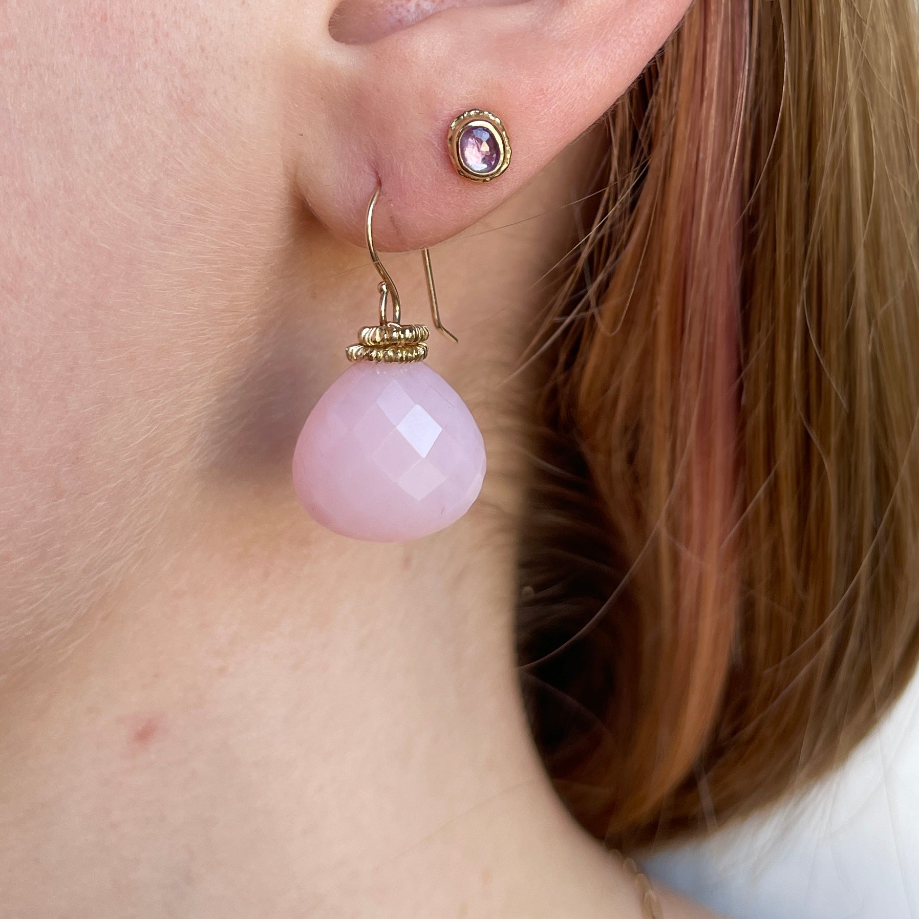 Buy Pink Opal Drop Earrings,opal Earrings,crystal Earrings,dangle Earrings,pink  Opal Bridal Earrings, Opal Bridesmaids Gifts,gold Earrings Online in India  - Etsy